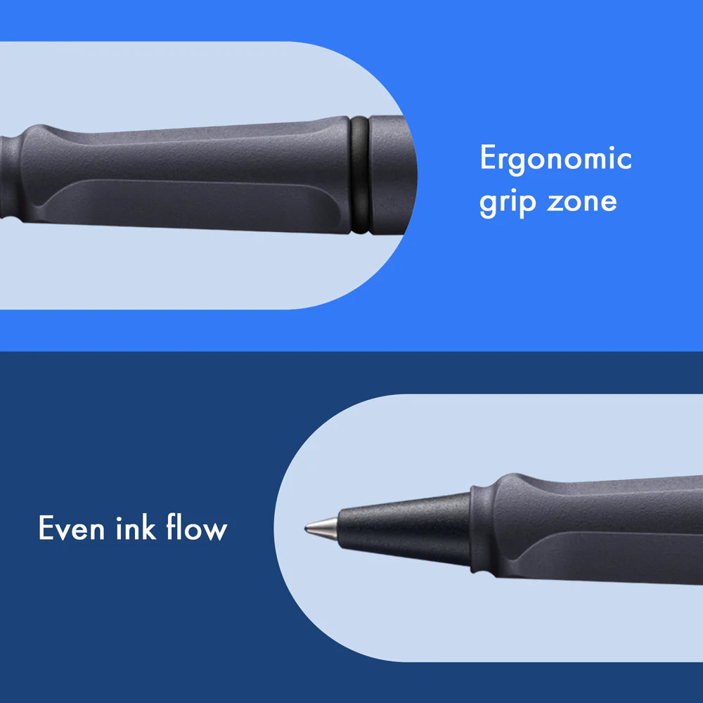 Lamy 3E2 safari steel black Rollerball