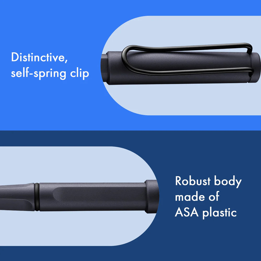 Lamy 3E2 safari steel black Rollerball