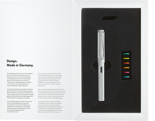 LAMY Safari 0B1 All White Multicolor Rings Πένα Medium