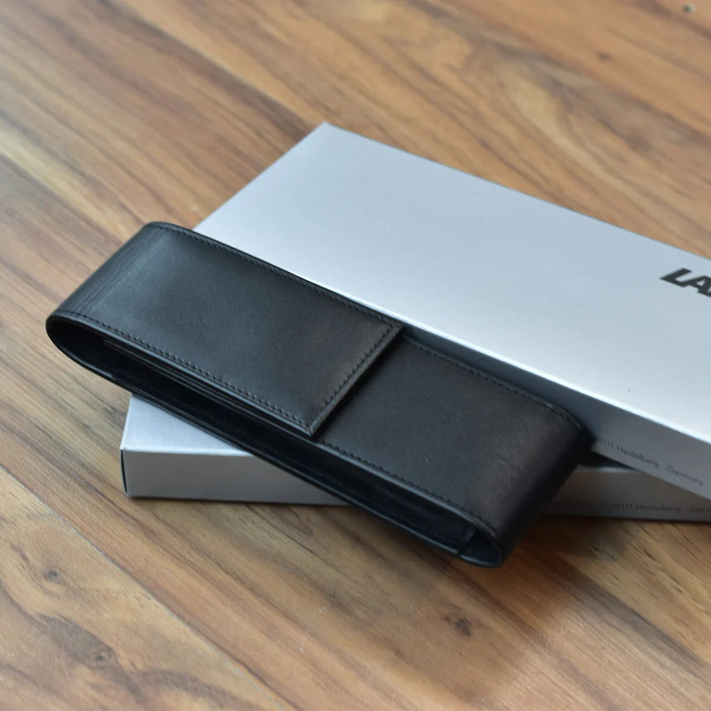 Lamy A202 leather pouch black for 2 pens