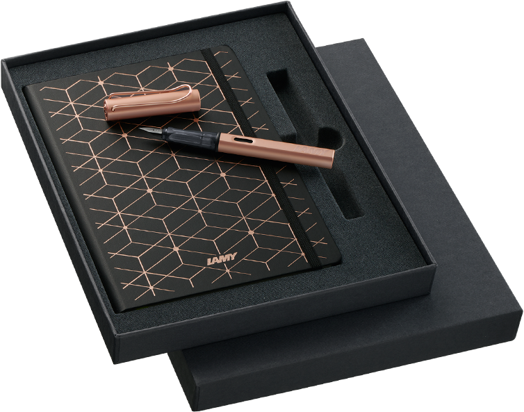 LAMY 076 Lx Rose Gold FP M Set with Notebook