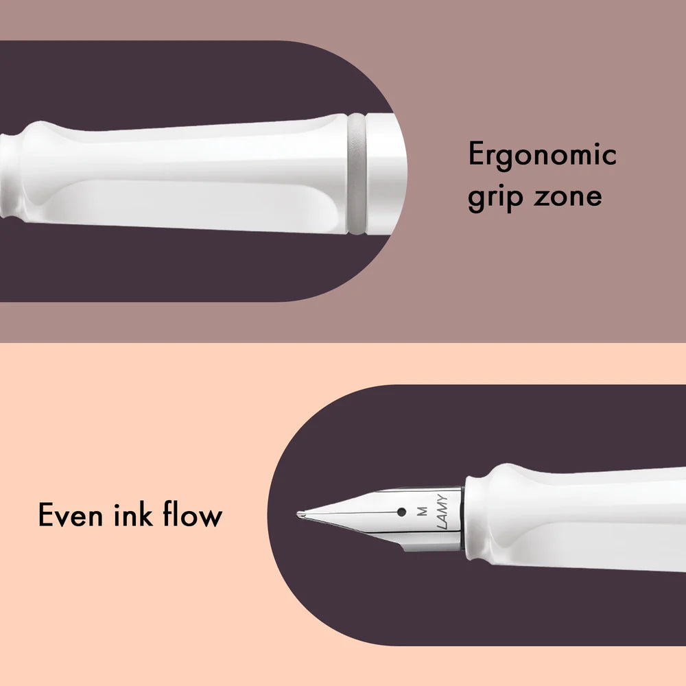 Lamy 019 Safari Shinny White Fountain Pen