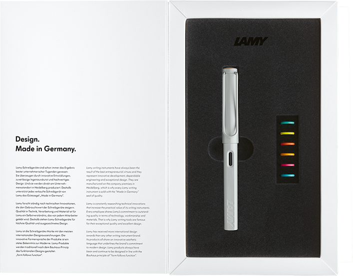 LAMY Safari 0B1 All White Multicolor Rings Πένα Medium