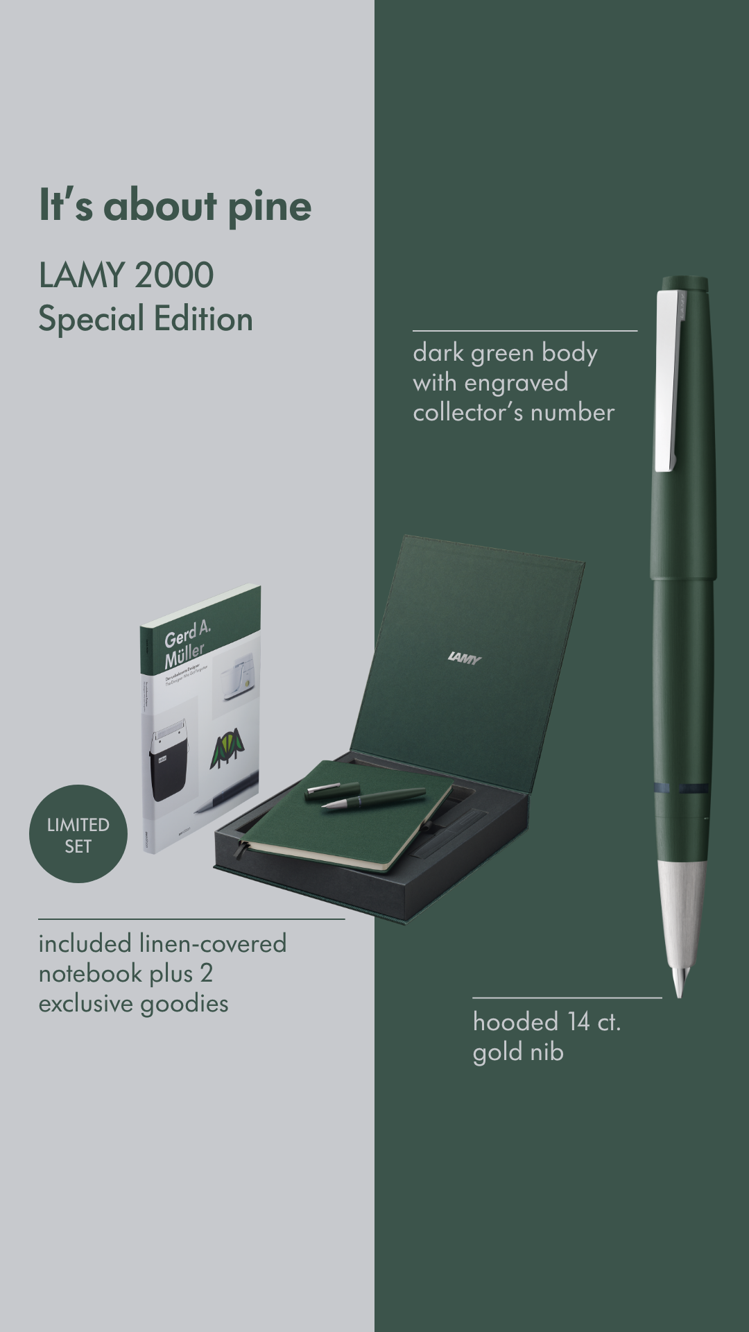 Lamy 2000 Pine Limited Edition 2024 Fountain Pen F