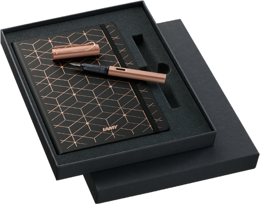LAMY 076 FP Lx Rose Gold FP F Set with notebook